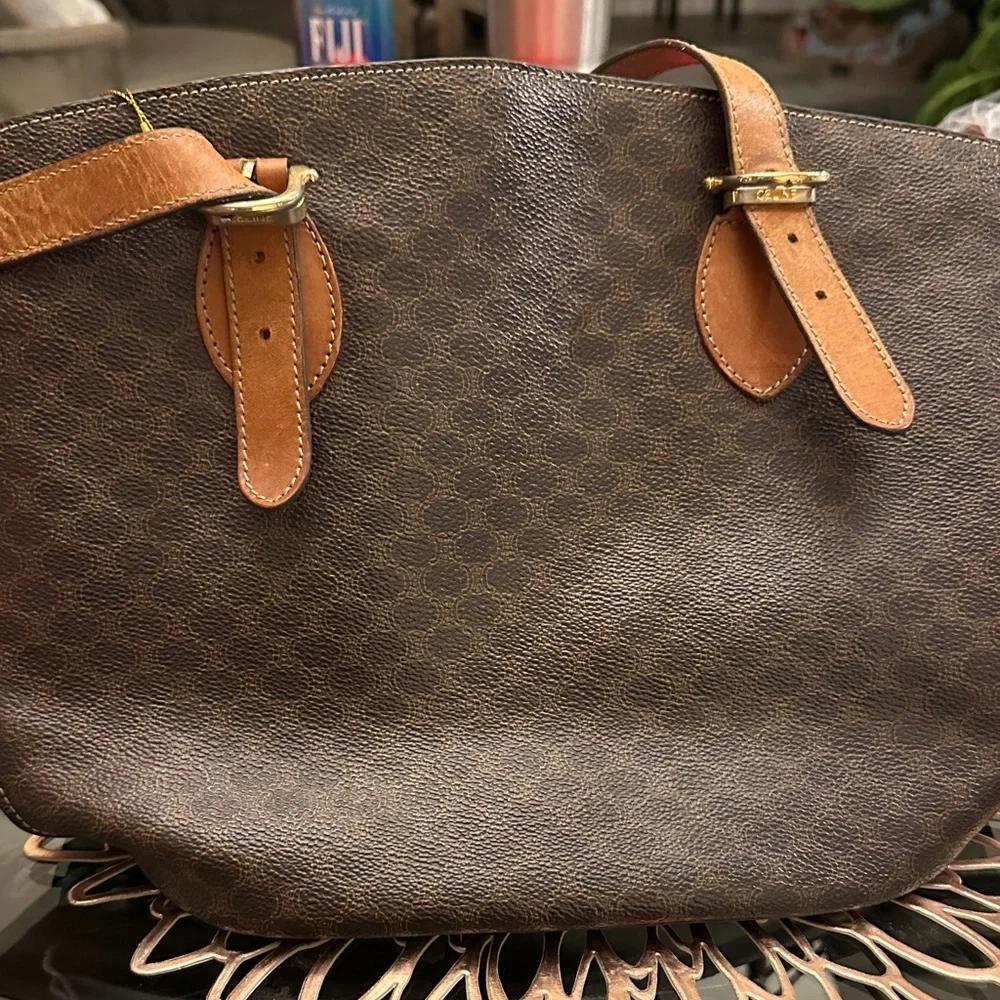 Celine Macadam Brown and Tan Leather Tote. Excellent condition! - Picture 13 of 13